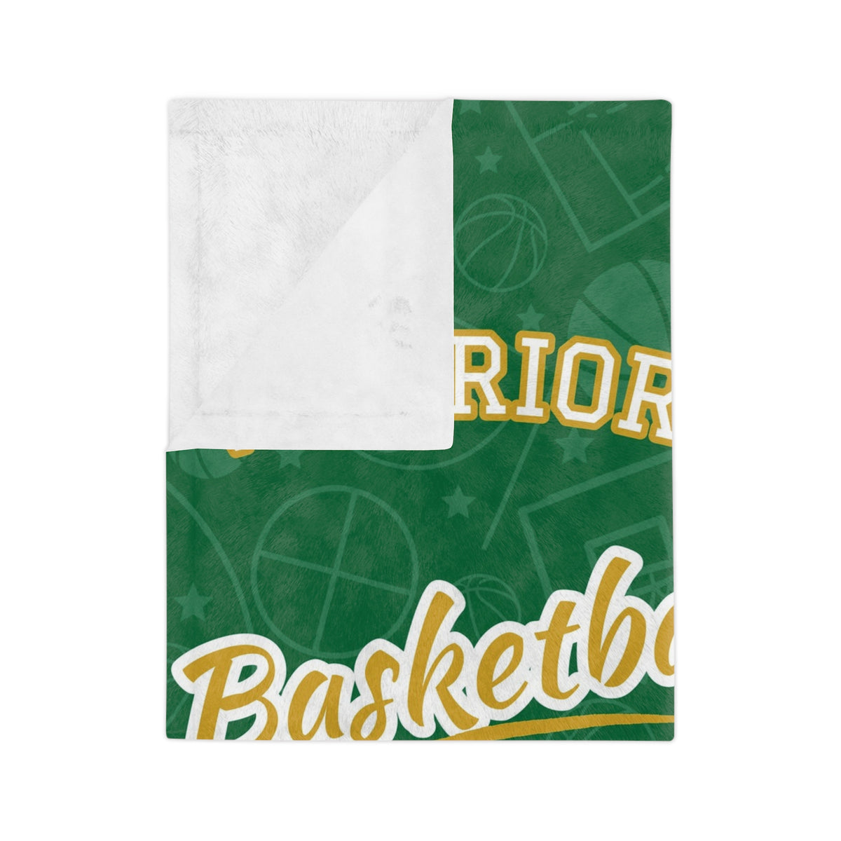 Personalized Basketball Blanket - Varsity Split Design | Custom Team Name, Number or Class Year & Player Name | Basketball Player, Senior Night Gift | Plush Throw