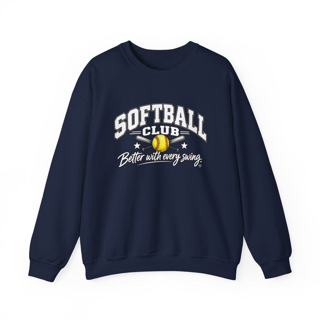 Softball Club Sweatshirt | Better With Every Swing | Softball Gildan Crewneck