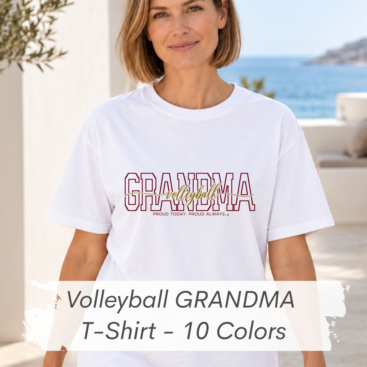 VOLLEYBALL Grandma Shirt - Proud Today. Proud Always. | Choose Your Team Color | Comfort Colors Tee