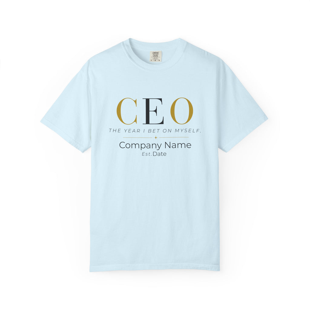 Personalized CEO T-shirt - Custom Business Owner Tee - Business Gift - The Year I Bet On Myself