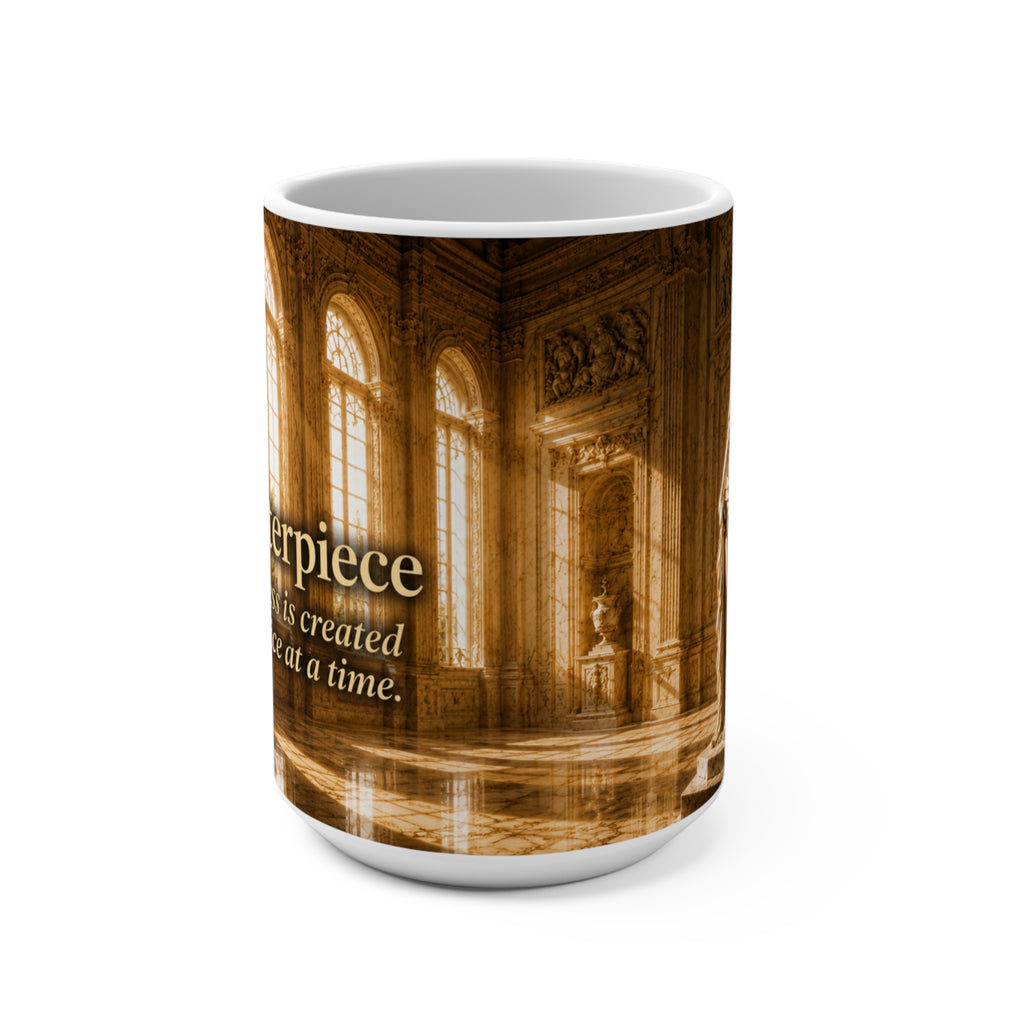 Masterpiece - Greatness Is Created One Choice at a Time - Greek Sculpture - 15 oz Inspirational Marble Statue Mug, Coffee Cup