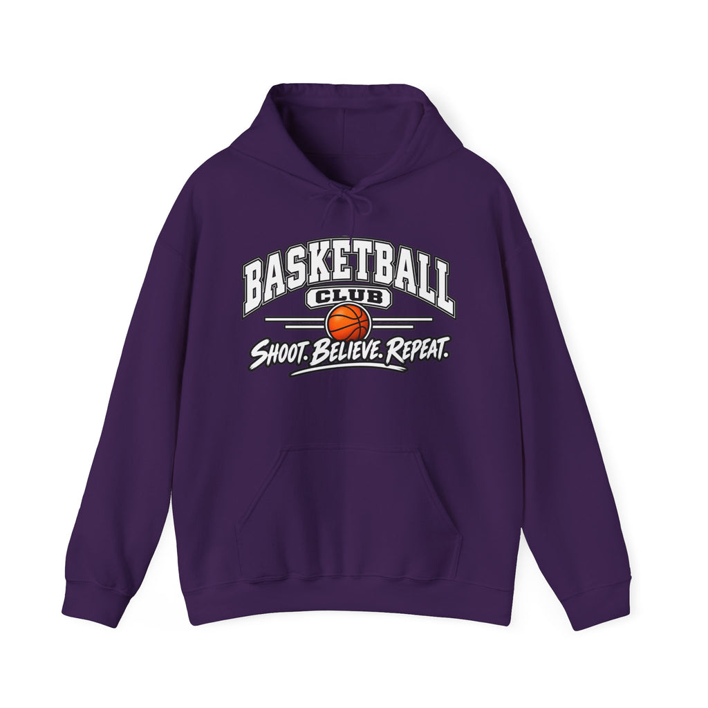 Basketball Club Hoodie | Shoot, Believe, Repeat | Basketball Gildan Hoodie
