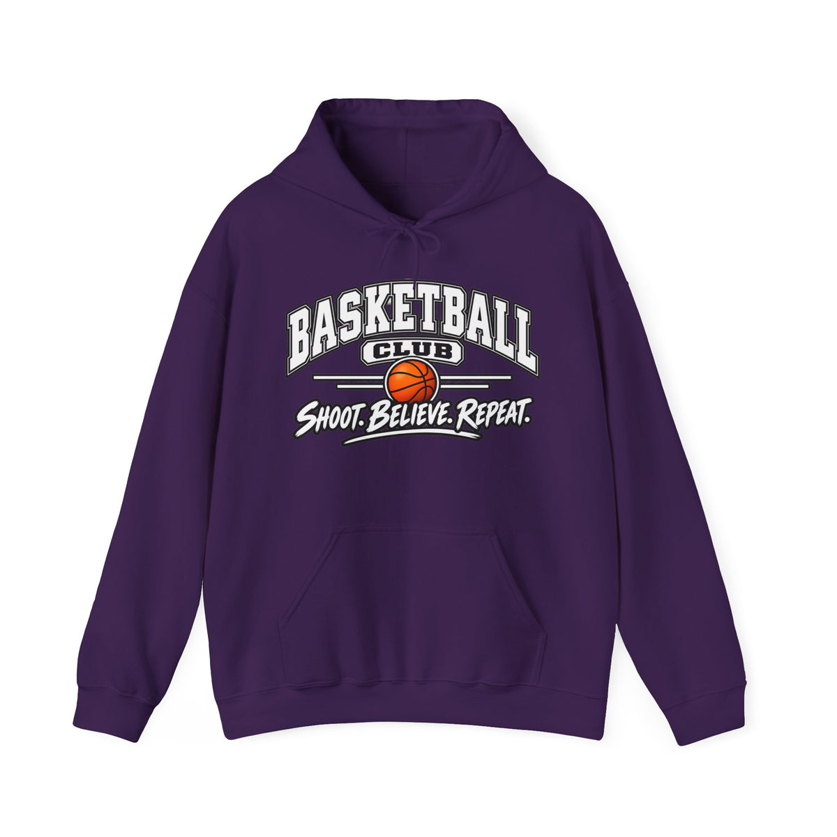 Basketball Club Hoodie | Shoot, Believe, Repeat | Basketball Gildan Hoodie