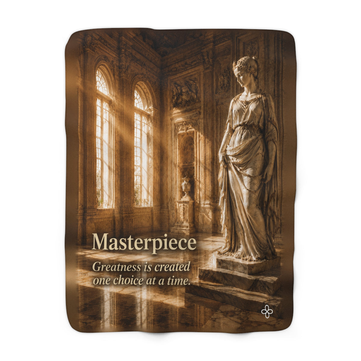 Masterpiece Motivational Sherpa Blanket | Inspirational Quote Sherpa Fleece Throw | Uplifting Gift | Better Every Day