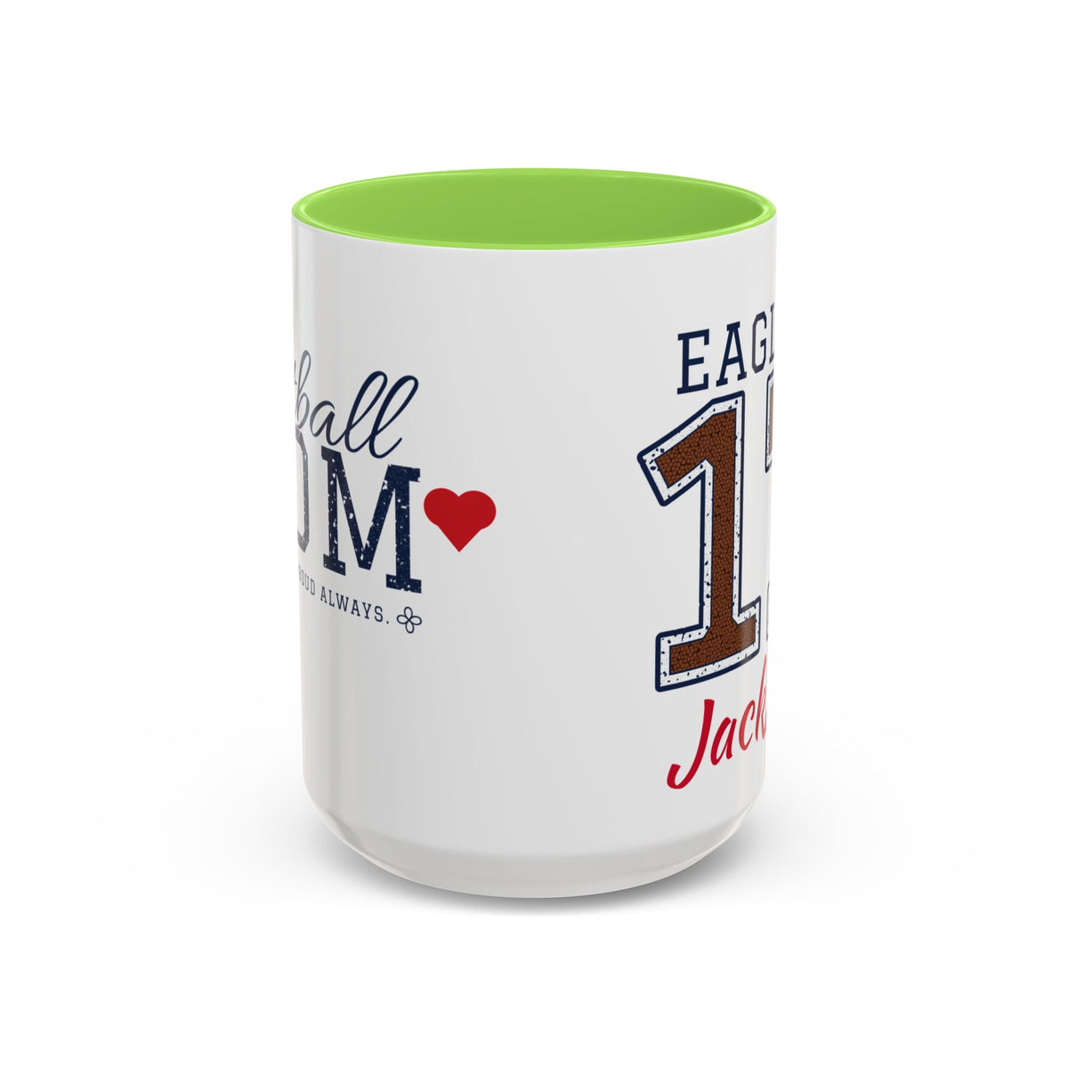 Personalized Football Mom Mug - Proud Today. Proud Always. | Custom Team Name, Number & Player Name | Football Dad, Grandma Gift | 15 oz