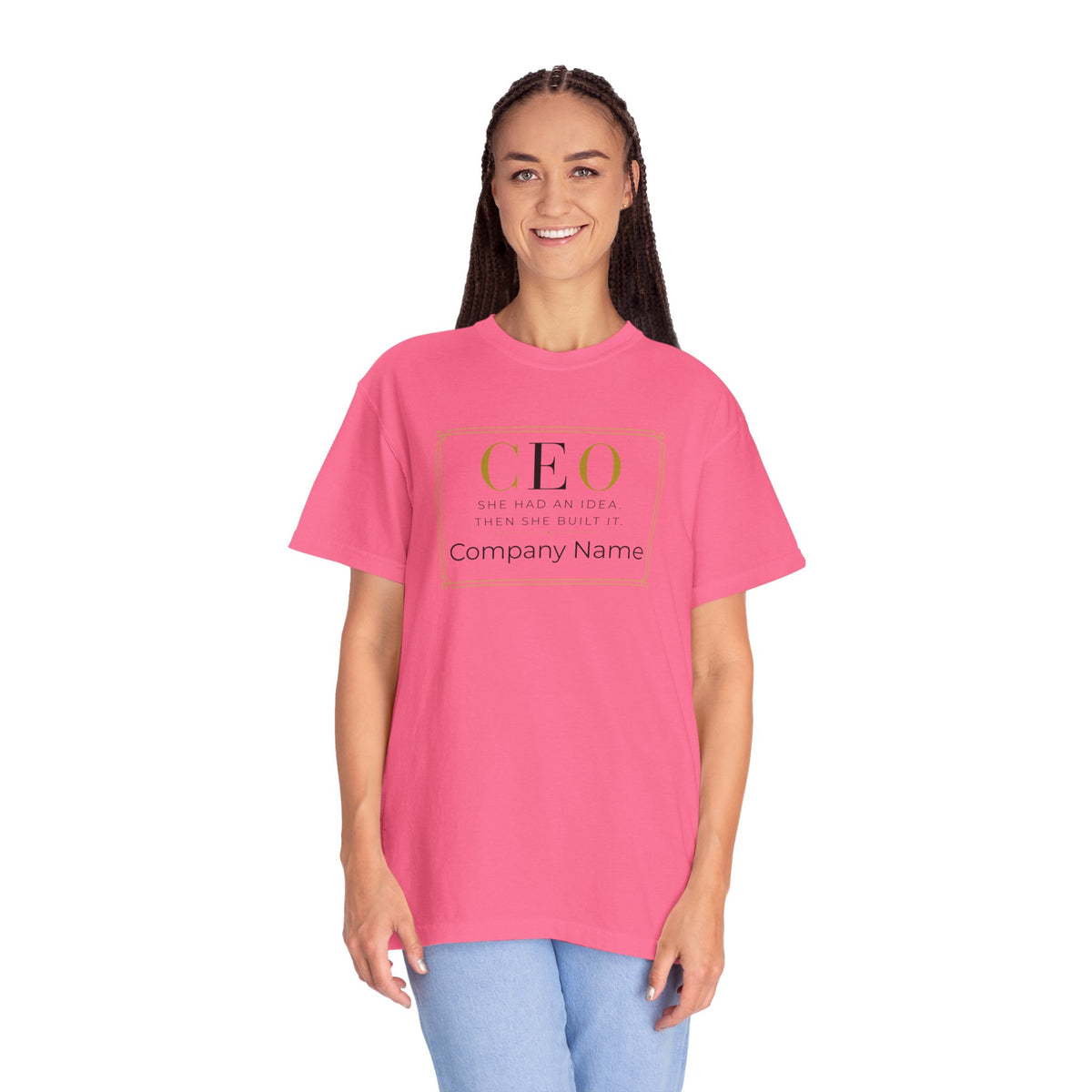 Personalized CEO T-shirt - Custom Business Owner Tee - Business Gift - She Had An Idea.  Then She Built It.
