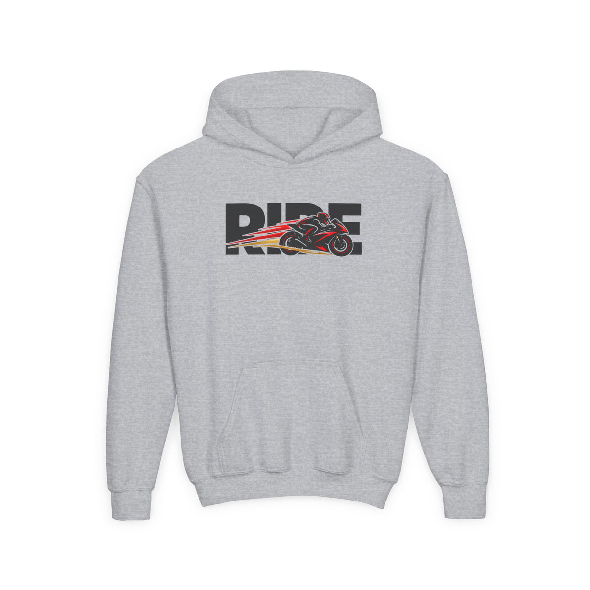 RIDE Sport Bike Youth Hoodie | Sport Bike Rider Graphic | Kids Youth Hoodie