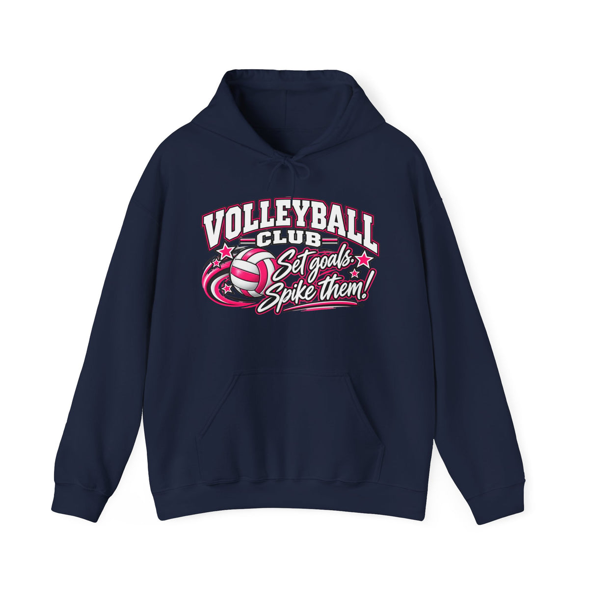 Volleyball Club Hoodie | Set Goals, Spike Them | Volleyball Gildan Hoodie