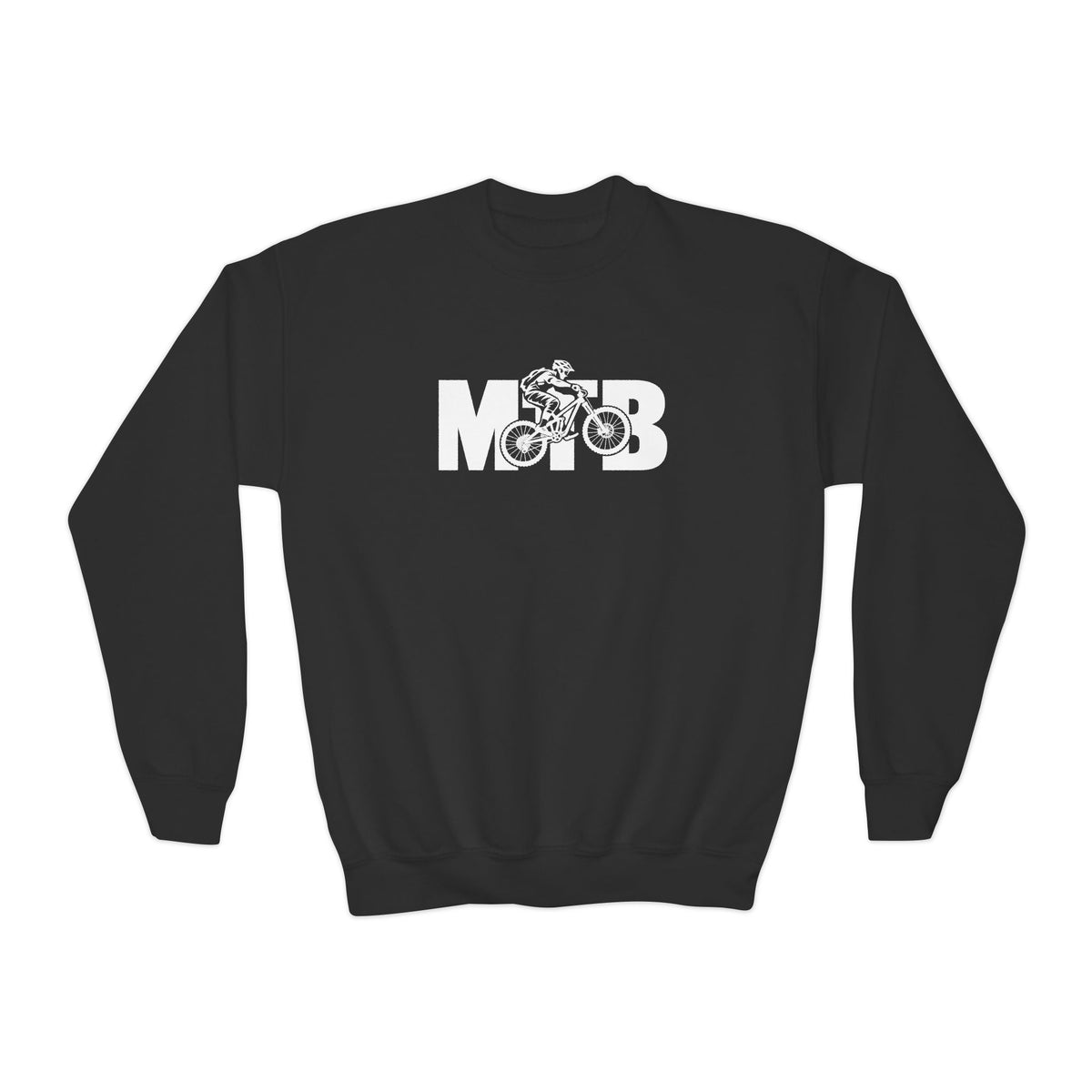 MTB Mountain Bike Youth Sweatshirt | Mountain Bike Rider Graphic | Kids Youth Crewneck