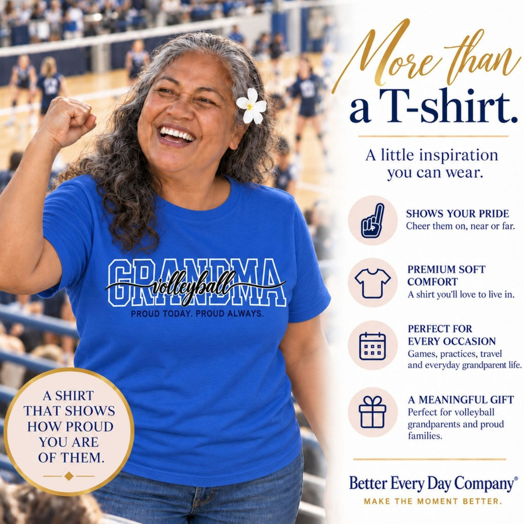 VOLLEYBALL Grandma Shirt - Proud Today. Proud Always. | Choose Your Team Shirt Color | Comfort Colors Tee