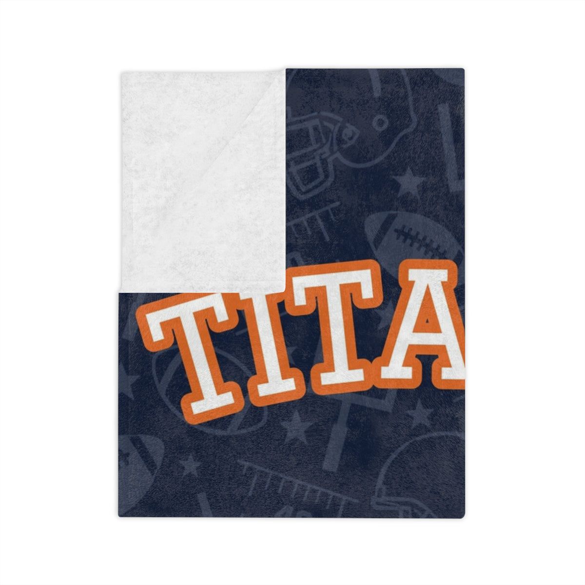 Personalized Football Blanket - Varsity Split Design | Custom Team Name, Number or Class Year & Player Name | Football Player, Senior Night Gift | Plush Throw