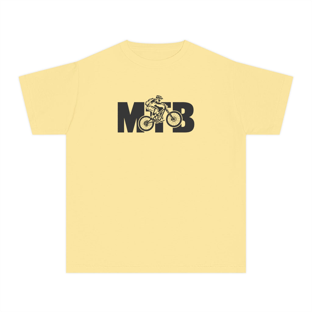 MTB Mountain Bike Youth T-Shirt | Mountain Bike Rider Graphic | Kids Comfort Colors Youth Tee