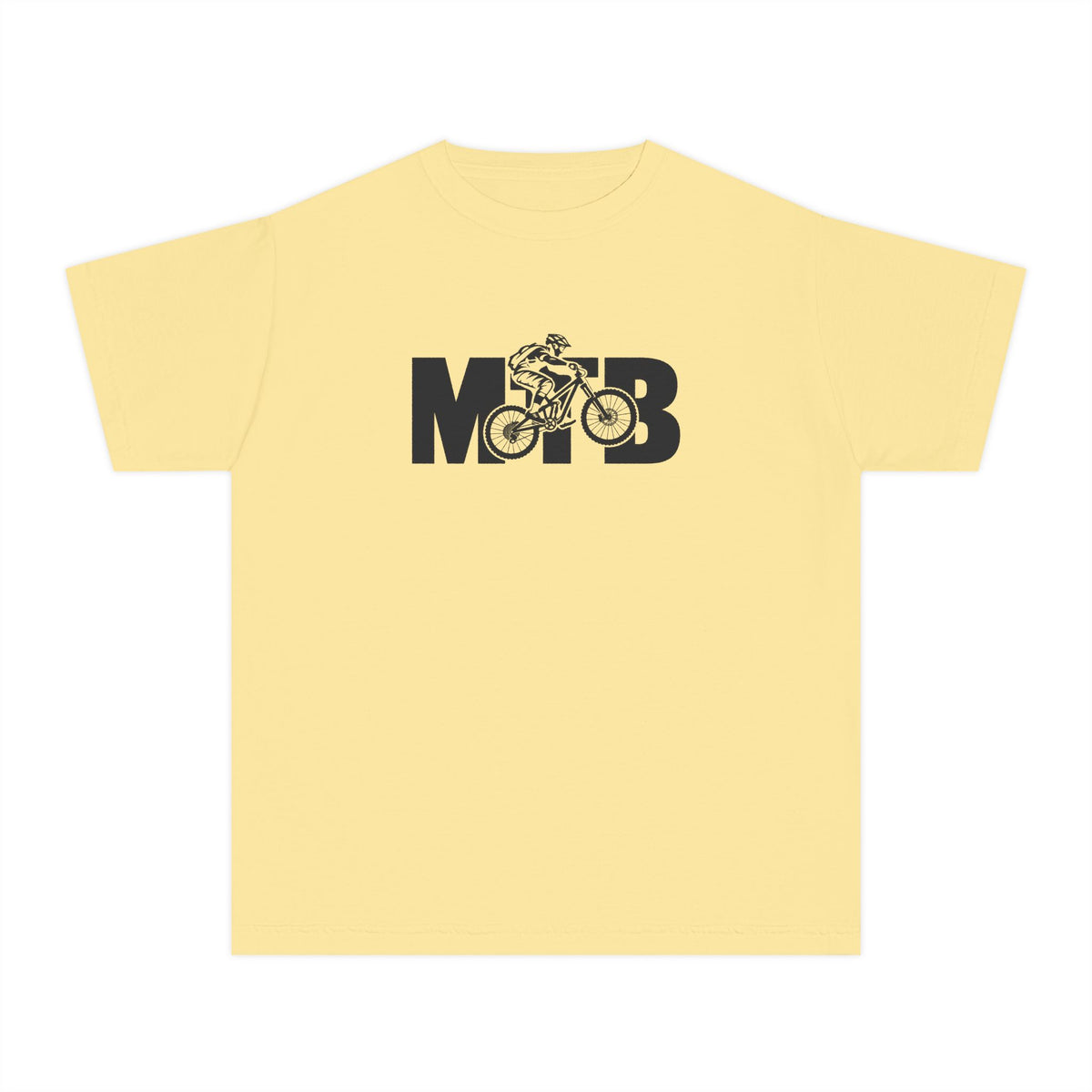 MTB Mountain Bike Youth T-Shirt | Mountain Bike Rider Graphic | Kids Comfort Colors Youth Tee