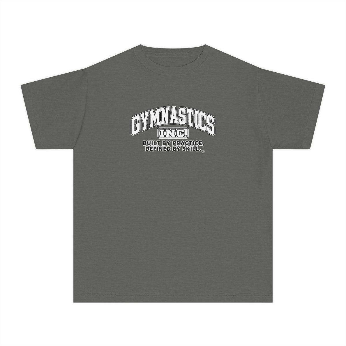 Gymnastics Inc. Youth T-Shirt | Built by Practice, Defined by Skill | Girls Gymnastics Comfort Colors Youth Tee