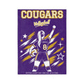 Personalized Volleyball Blanket - Player Spotlight Design | Custom Team Name, Number & Player Name | 2 Styles, Your Team Colors | Plush Throw