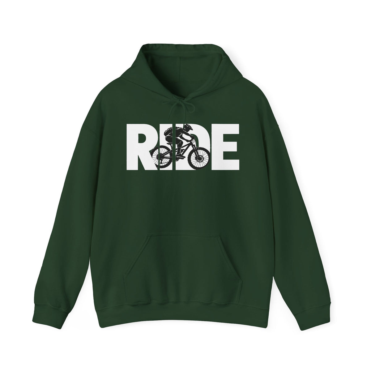 RIDE Mountain Bike Hoodie | Mountain Biker Graphic | Gildan Hoodie