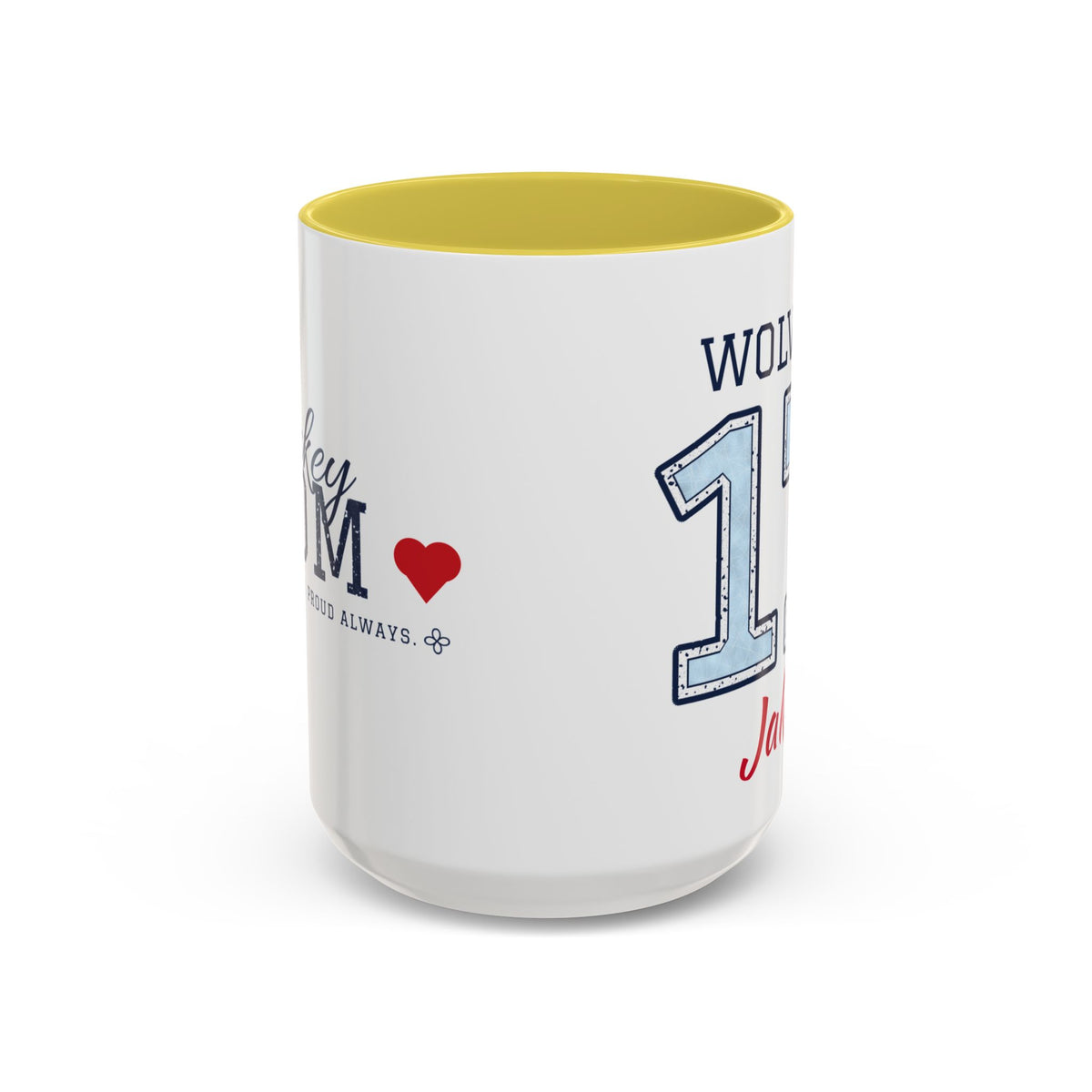 Personalized Hockey Mom Mug - Proud Today. Proud Always. | Custom Team Name, Number & Player Name | Hockey Dad, Grandma Gift | 15 oz