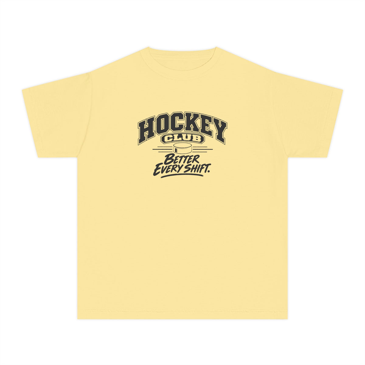 Hockey Club Youth T-Shirt | Better Every Shift | Kids Hockey Comfort Colors Youth Tee