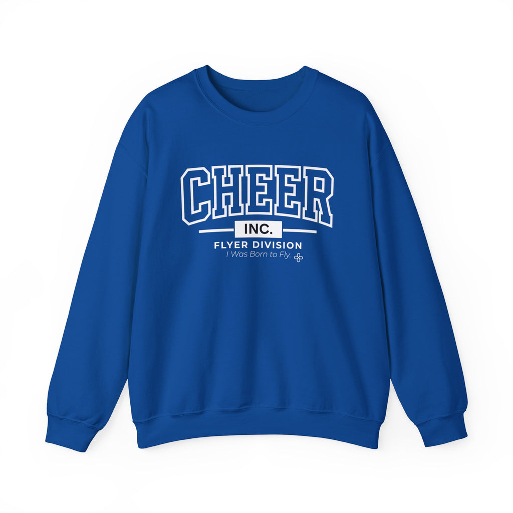 Cheer Inc. Flyer Division Sweatshirt | I Was Born to Fly | Cheer Gildan Crewneck