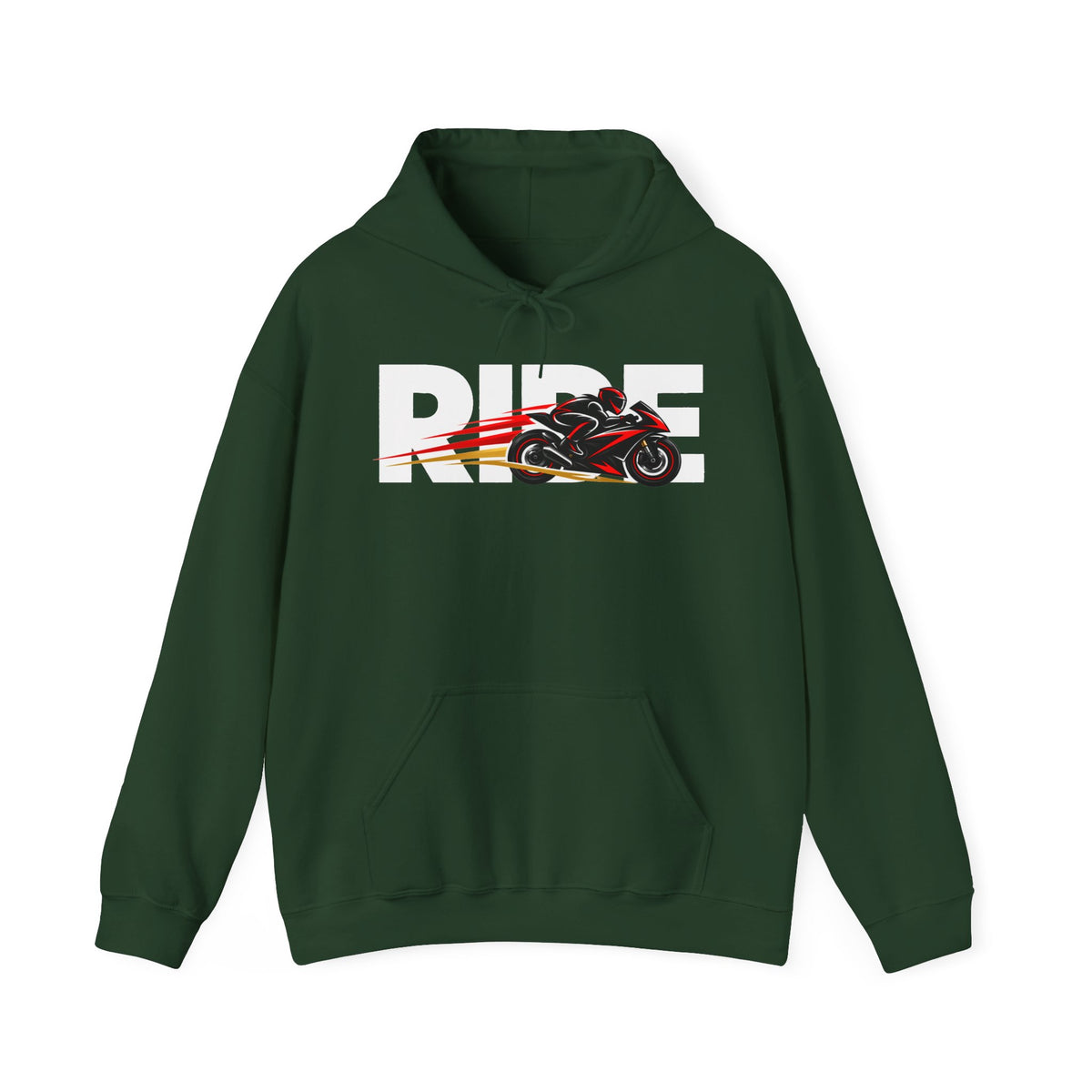 RIDE Sport Bike Hoodie | Sport Bike Rider Graphic | Gildan Hoodie