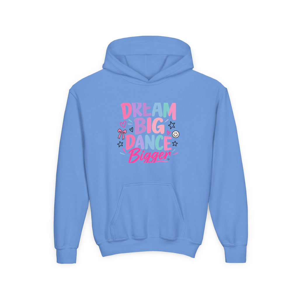 Dream Big Dance Bigger Youth Hoodie | Dancer Gift | Girls Dance Youth Hoodie