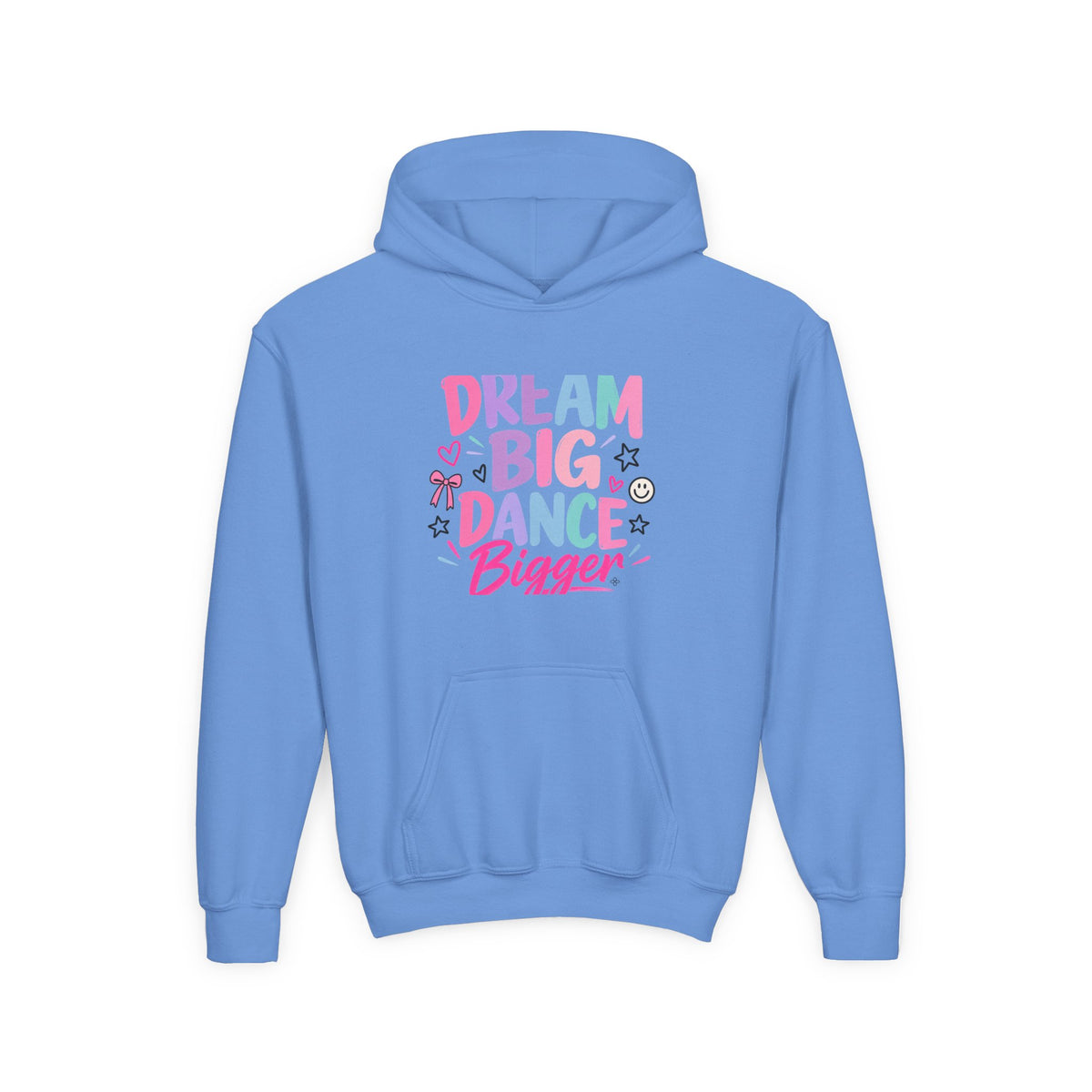 Dream Big Dance Bigger Youth Hoodie | Dancer Gift | Girls Dance Youth Hoodie