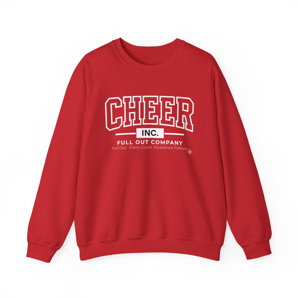 Cheer Inc. Full Out Company Sweatshirt | Full Out, Every Count | Cheer Gildan Crewneck