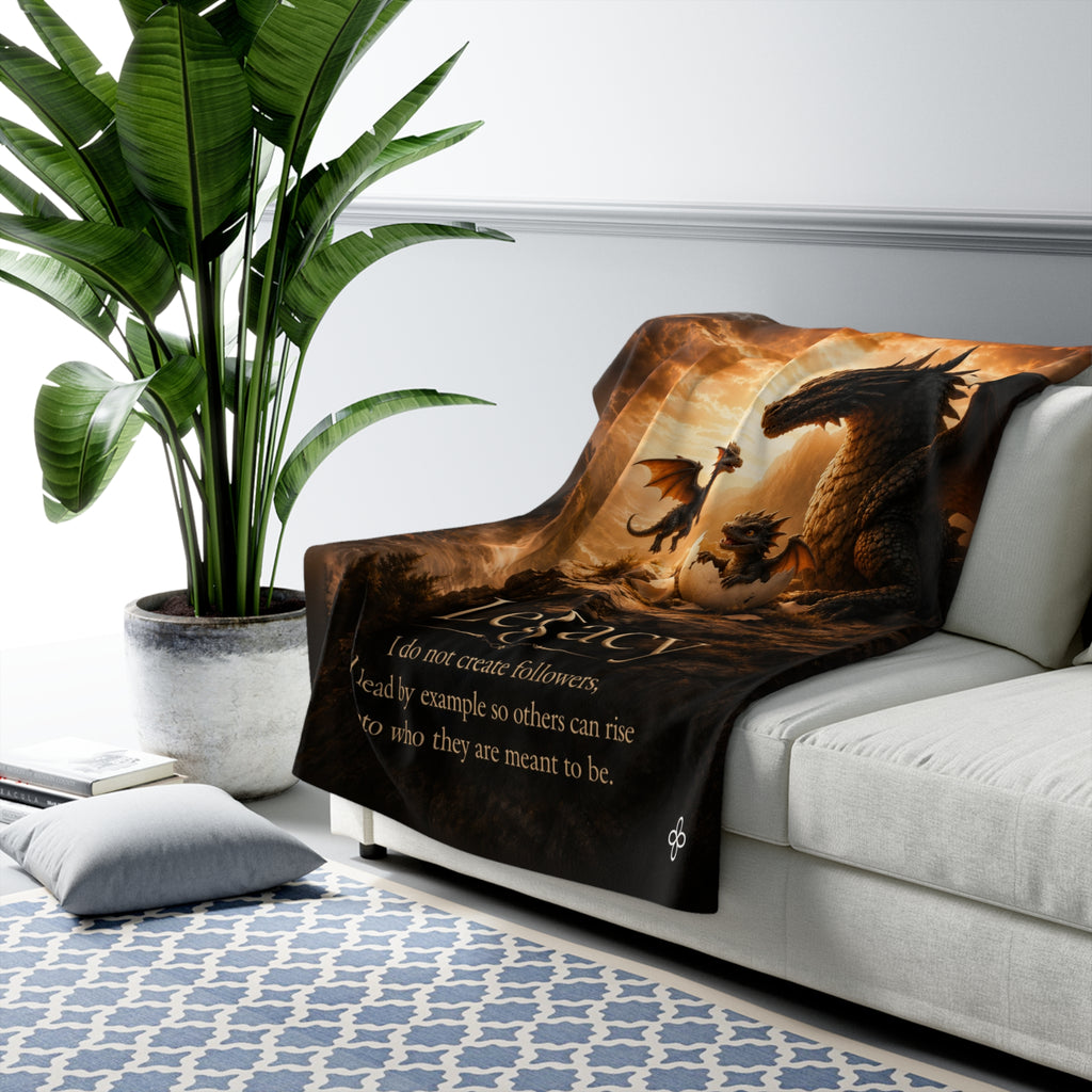 Legacy Motivational Sherpa Blanket | Inspirational Quote Sherpa Fleece Throw | Uplifting Gift | Better Every Day
