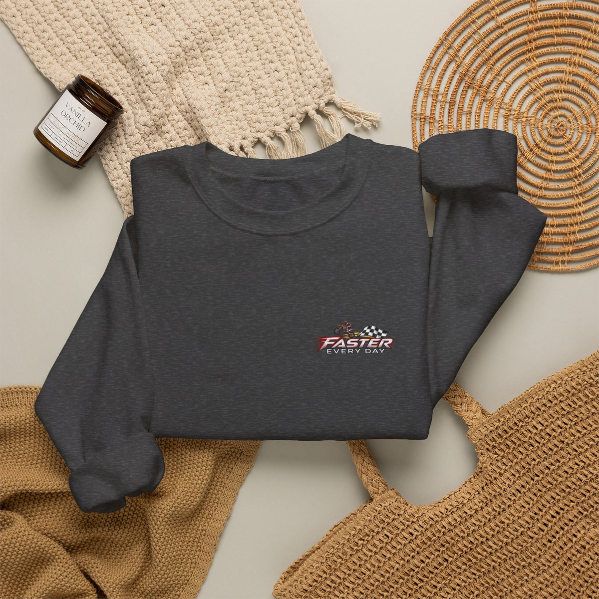 Freedom - I Was Never Meant to Stay Grounded | Motocross Dirt Bike Sweatshirt | Front Logo and Back Print | Gildan Crewneck Sweatshirt