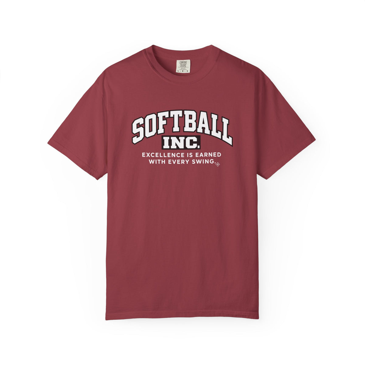 Softball Inc. T-Shirt | Excellence Is Earned With Every Swing | Softball Comfort Colors Tee