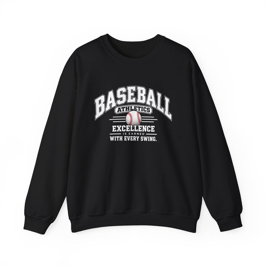 Baseball Athletics Sweatshirt | Excellence Is Earned With Every Swing | Baseball Gildan Crewneck
