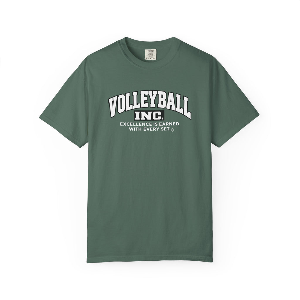 Volleyball Inc. T-Shirt | Excellence Is Earned With Every Set | Volleyball Comfort Colors Tee