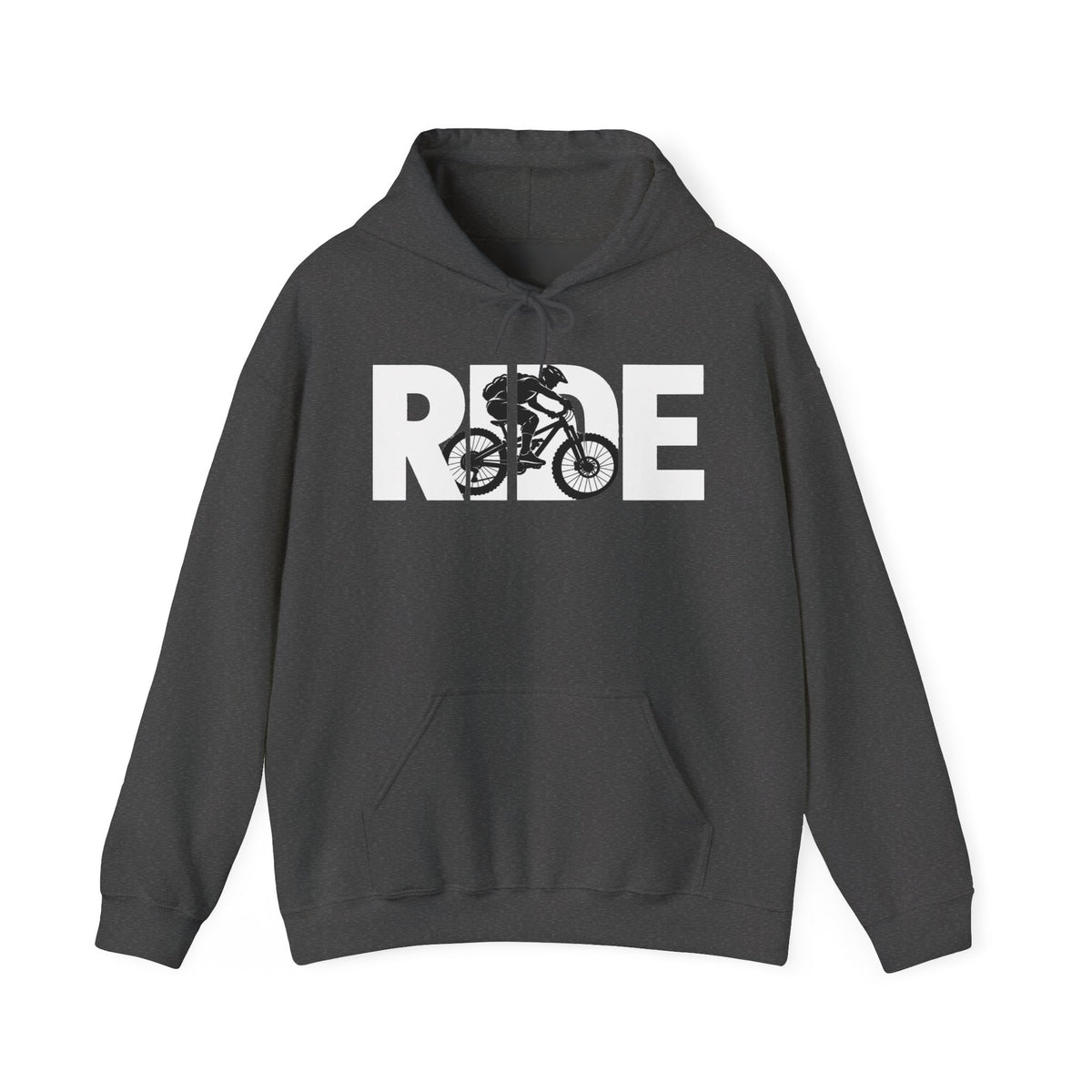 RIDE Mountain Bike Hoodie | Mountain Biker Graphic | Gildan Hoodie
