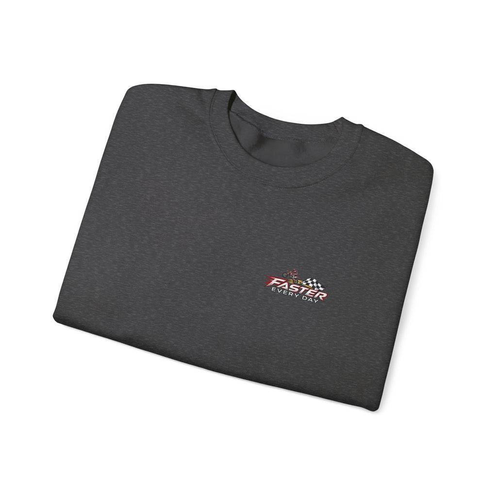 Freedom - I Was Never Meant to Stay Grounded | Motocross Dirt Bike Sweatshirt | Front Logo and Back Print | Gildan Crewneck Sweatshirt