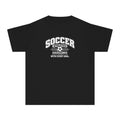 Soccer Athletics Youth T-Shirt | Excellence Is Earned With Every Goal | Kids Soccer Comfort Colors Youth Tee