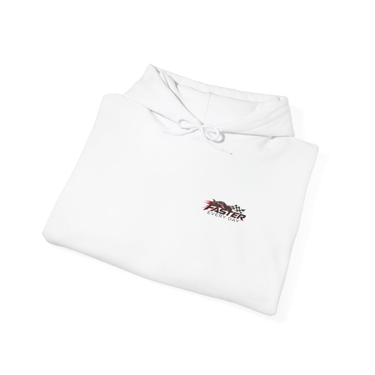 Faster Every Day Sports Car Hoodie | Driven to Be Better | Front Logo and Back Print | Gildan Hoodie