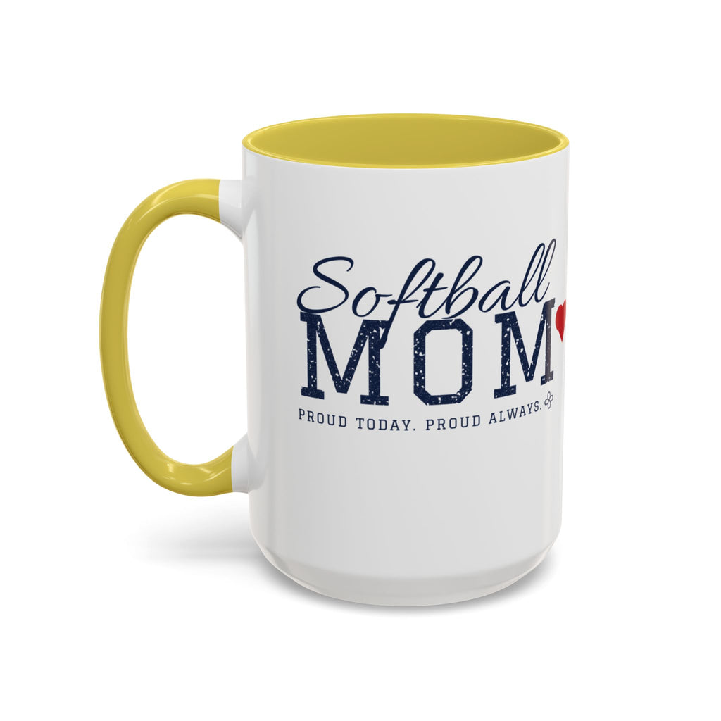 Personalized Softball Mom Mug - Proud Today. Proud Always. | Custom Team Name, Number & Player Name | Softball Dad, Grandma Gift | 15 oz