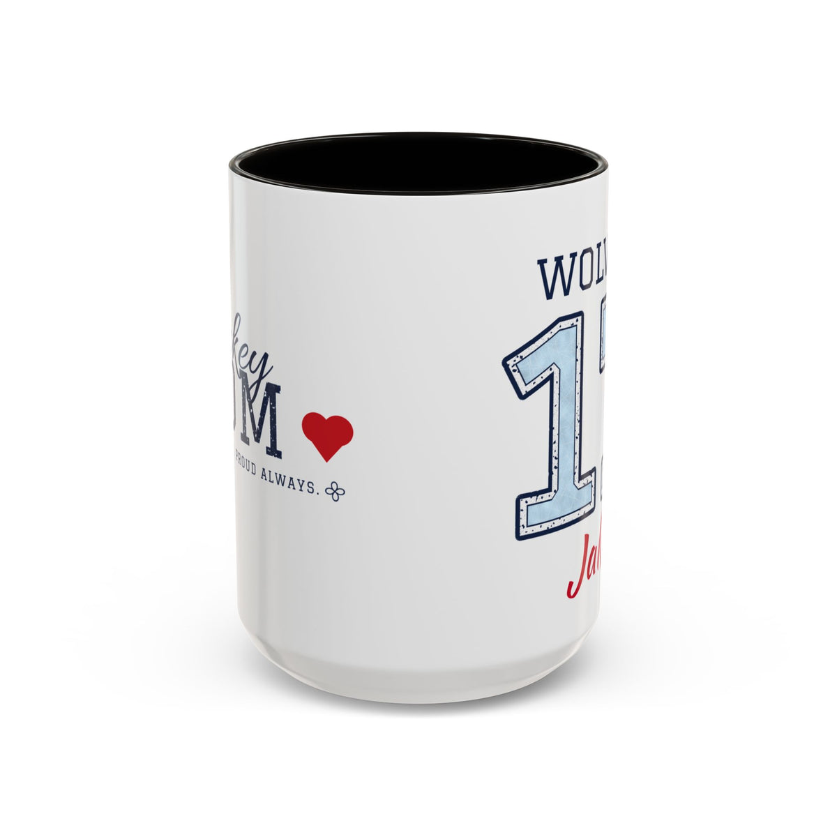 Personalized Hockey Mom Mug - Proud Today. Proud Always. | Custom Team Name, Number & Player Name | Hockey Dad, Grandma Gift | 15 oz