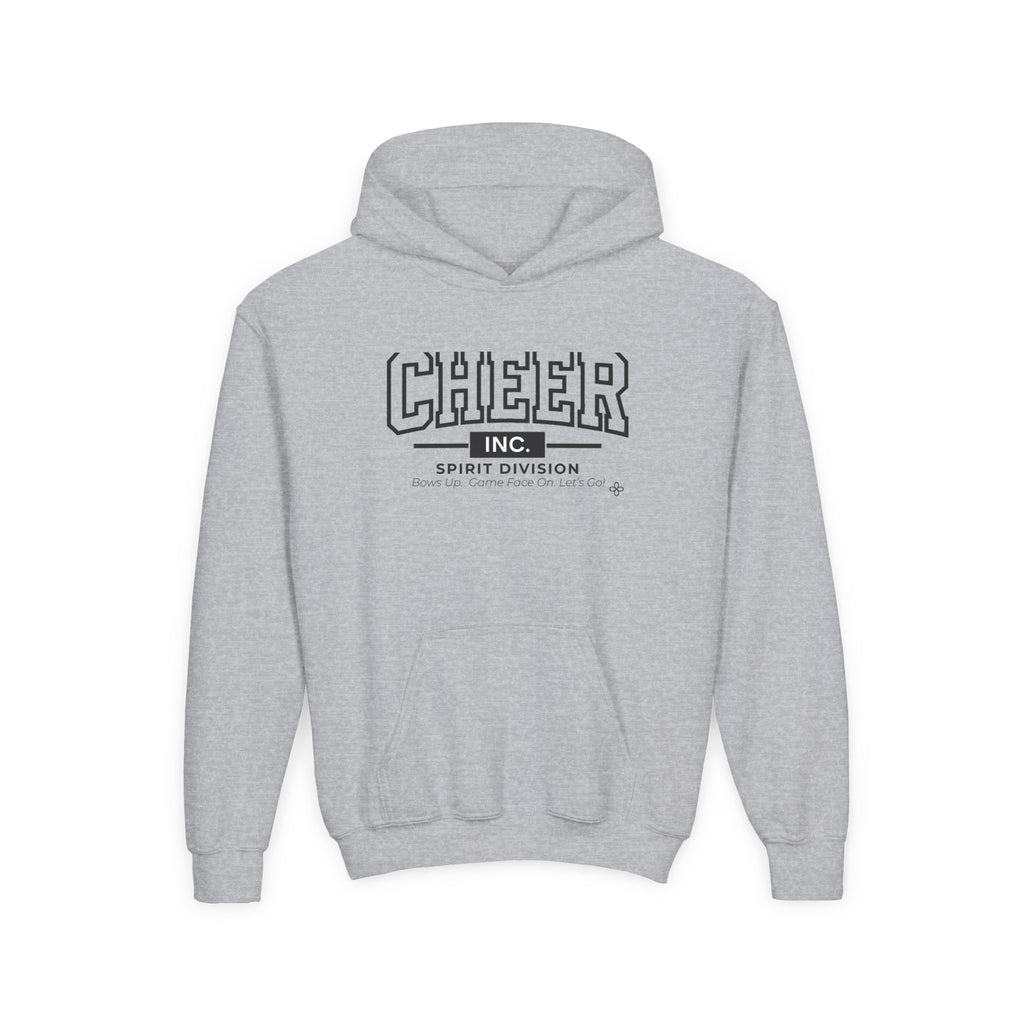 Cheer Inc. Spirit Division Youth Hoodie | Bows Up, Game Face On, Let's Go | Girls Cheer Youth Hoodie