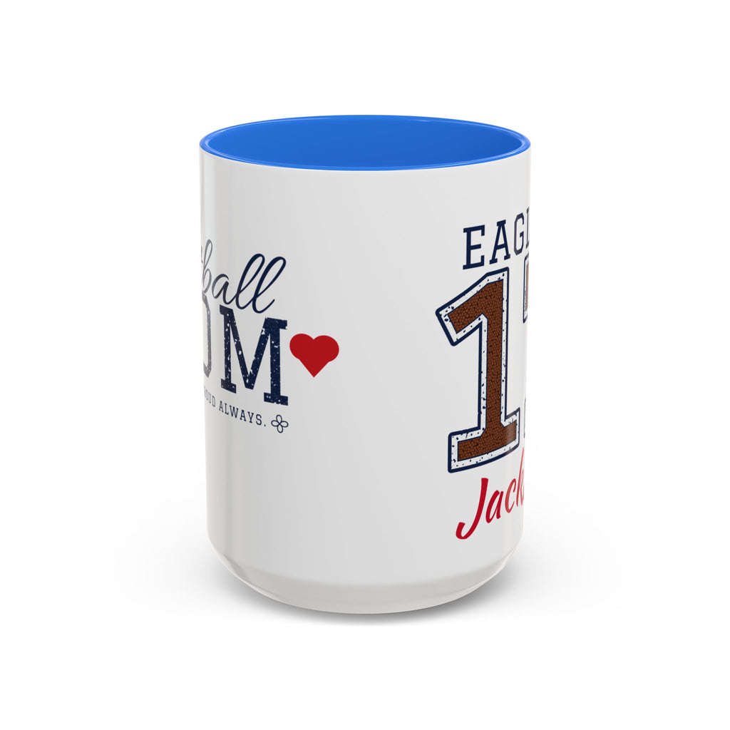 Personalized Football Mom Mug - Proud Today. Proud Always. | Custom Team Name, Number & Player Name | Football Dad, Grandma Gift | 15 oz