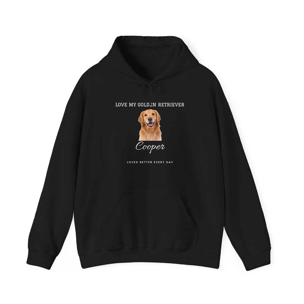 Custom Pet Photo Hoodie - Loved Better Every Day | Your Dog or Cat Photo & Name | Love My Pack | Rescue Mama | Gildan Hoodie