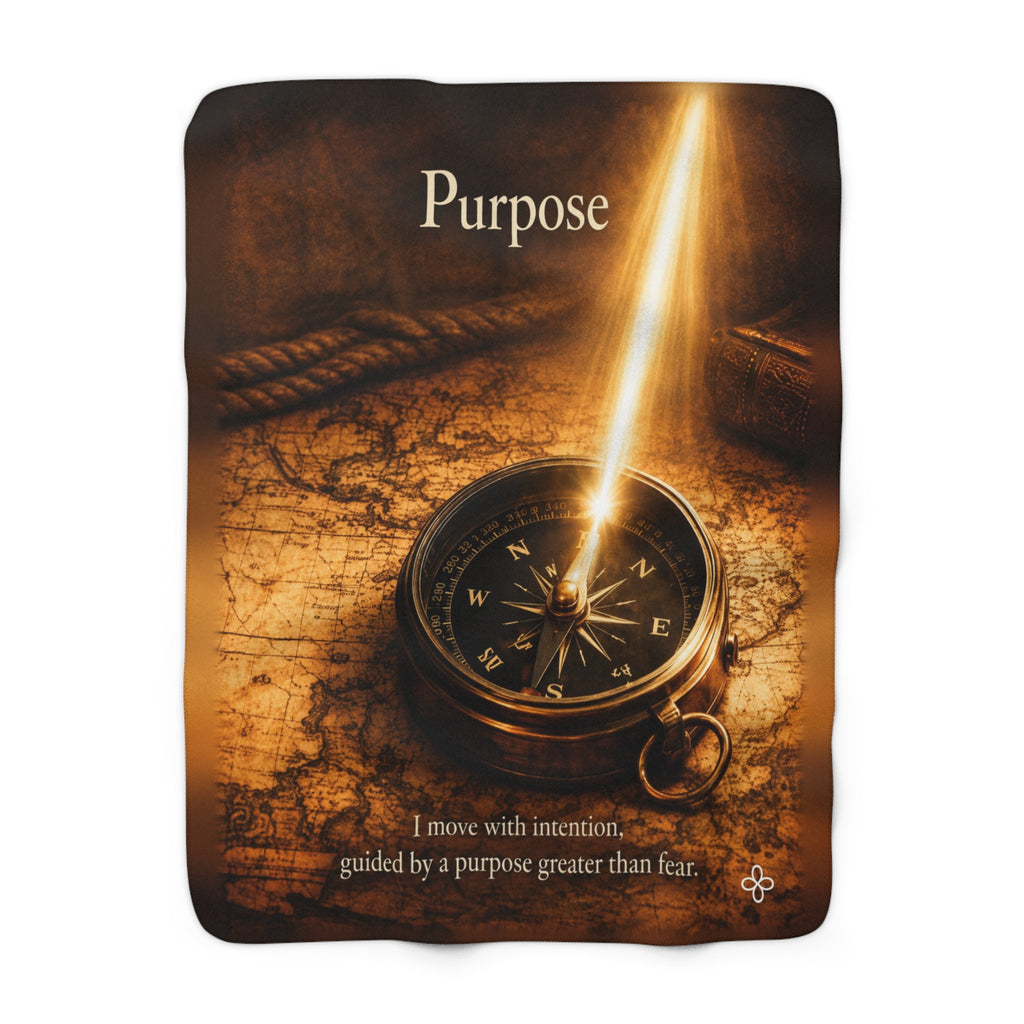 Purpose Motivational Sherpa Blanket | Inspirational Quote Sherpa Fleece Throw | Uplifting Gift | Better Every Day
