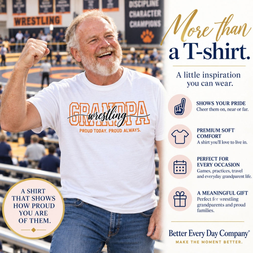 WRESTLING Grandpa Shirt - Proud Today. Proud Always. | Choose Your Team Color | Comfort Colors Tee