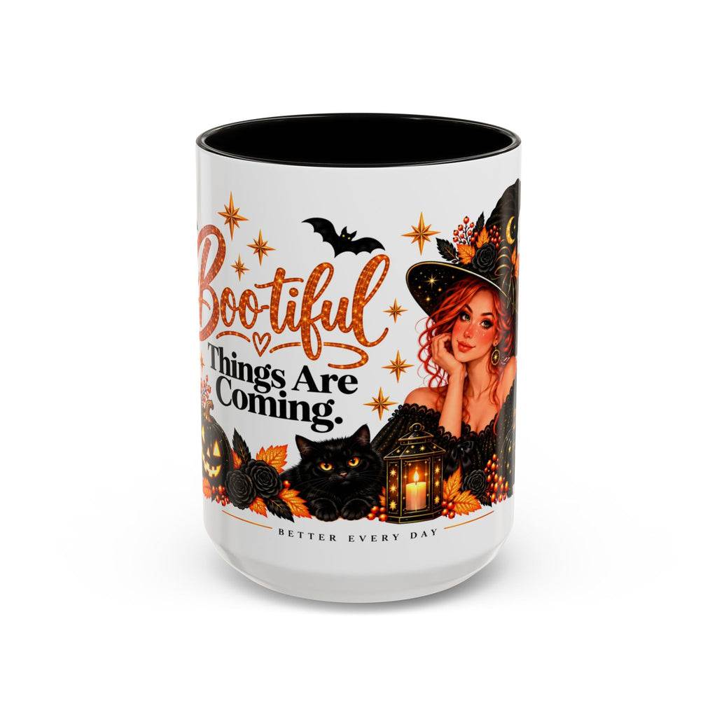 Halloween Mug, Cute 15oz Fall Coffee Mug, Funny Spooky Halloween Gift | Boo-tiful Things Are Coming, Inspirational Mug