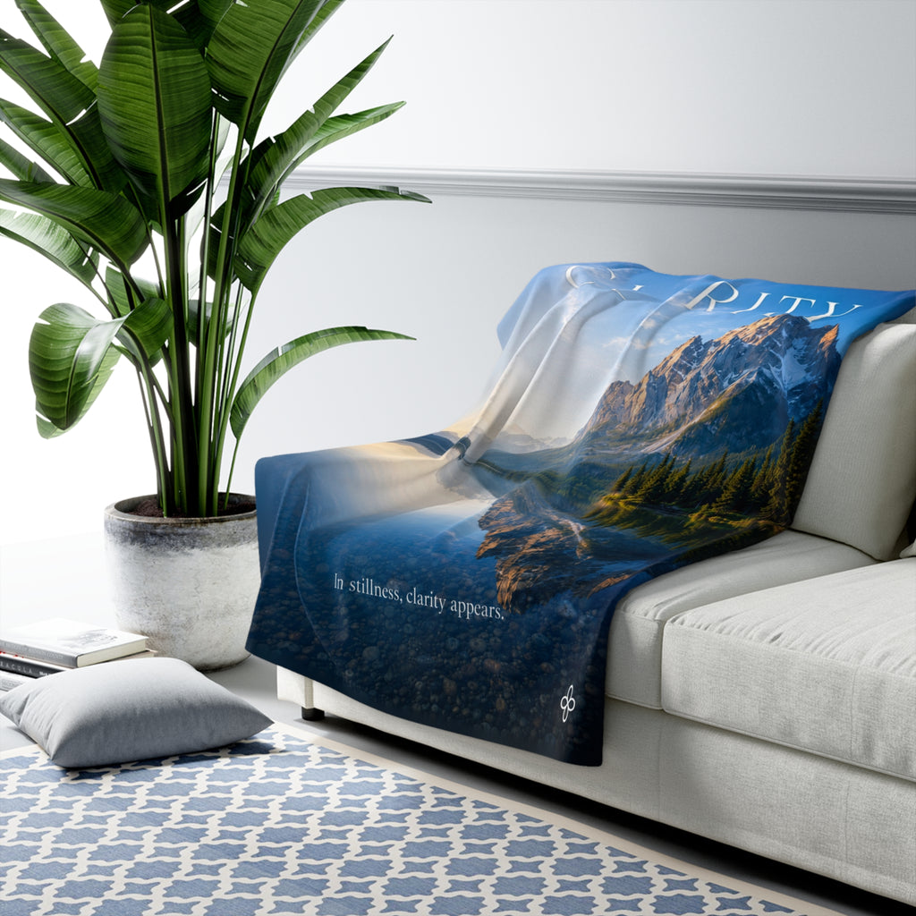 Clarity Motivational Sherpa Blanket | Inspirational Quote Sherpa Fleece Throw | Uplifting Gift | Better Every Day