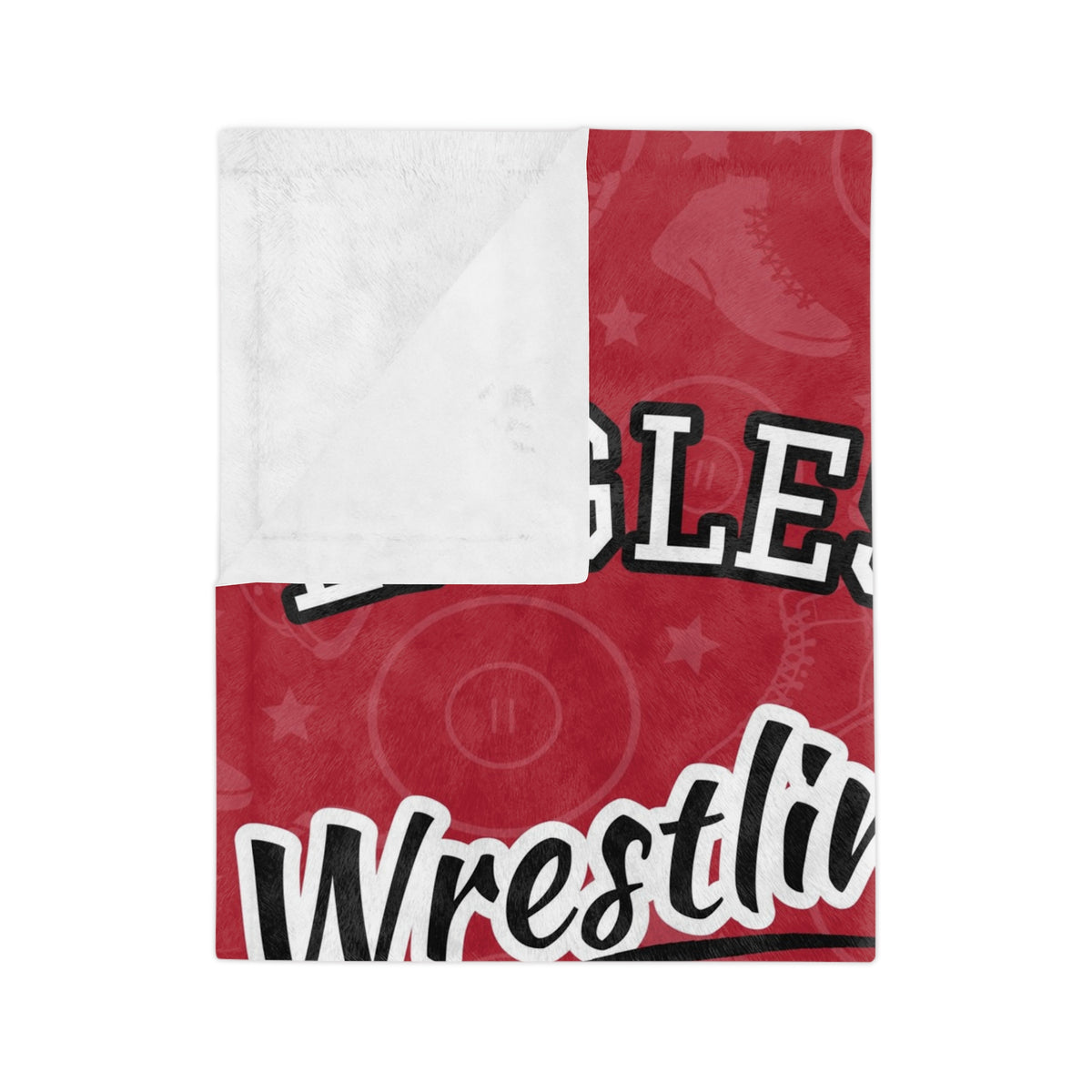 Personalized Wrestling Blanket - Varsity Split Design | Custom Team Name, Class Year or Number & Wrestler Name | Wrestler, Senior Night Gift | Plush Throw