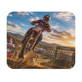 Motocross Jump Mouse Pad | Dirt Bike Racing Desk Mat, Finish Line Track