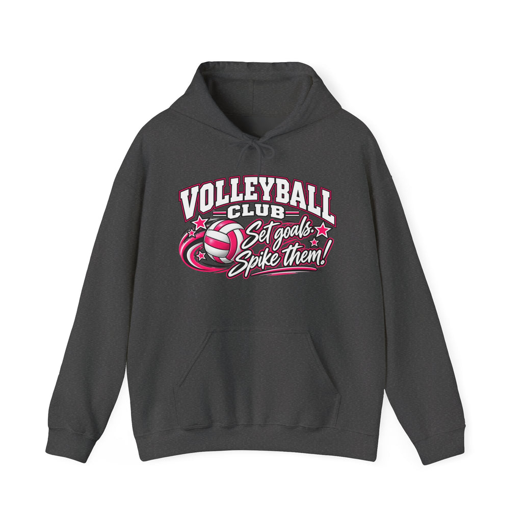 Volleyball Club Hoodie | Set Goals, Spike Them | Volleyball Gildan Hoodie