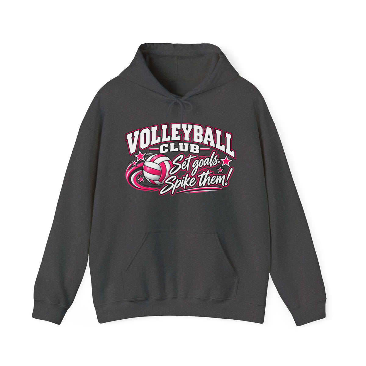 Volleyball Club Hoodie | Set Goals, Spike Them | Volleyball Gildan Hoodie