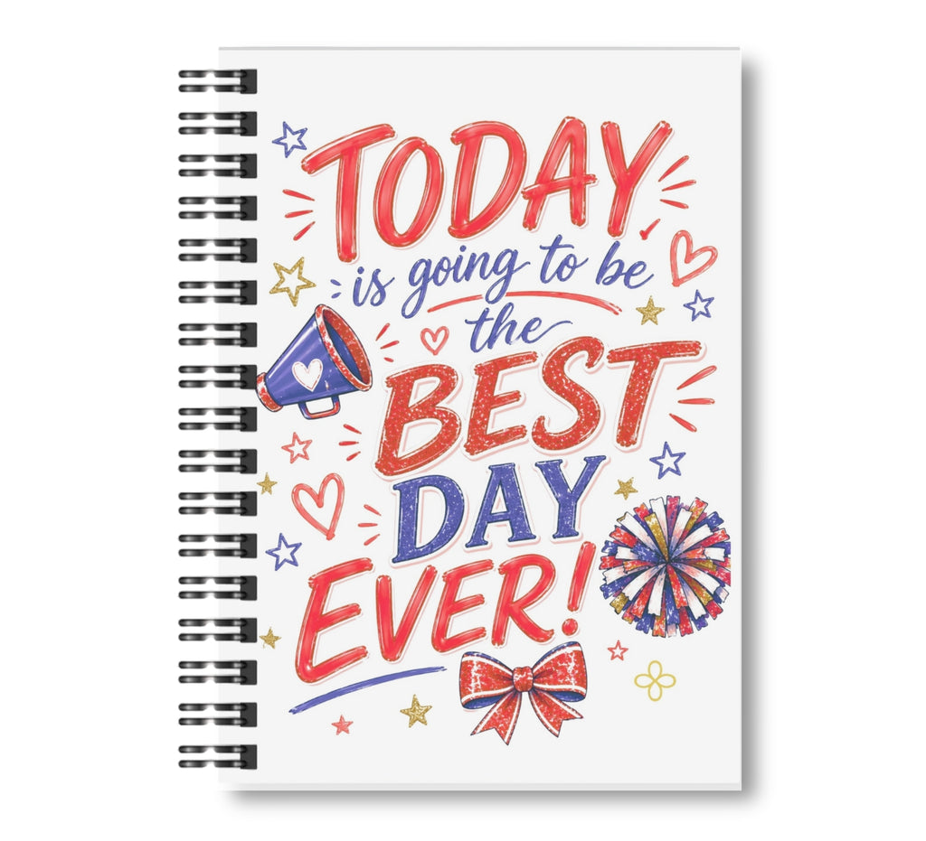 Cheerleading Notebook - 15 Covers to Choose From, Wide Ruled Lined Journal, 100 pages, 8.5"x11" Spiral Bound